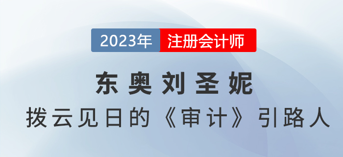 東奧劉圣妮—— 撥云見日的注會《審計》“引路人”