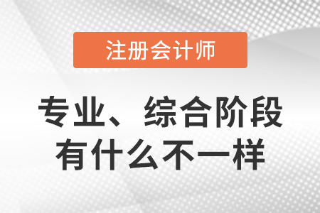 注冊(cè)會(huì)計(jì)師專業(yè)階段和綜合階段有什么不一樣