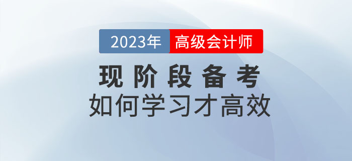 2023年高級會(huì)計(jì)師備考如何學(xué)習(xí)才高效？