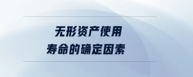 無形資產(chǎn)使用壽命的確定因素