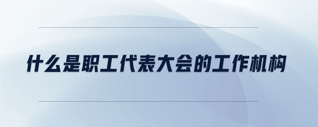 什么是職工代表大會的工作機構