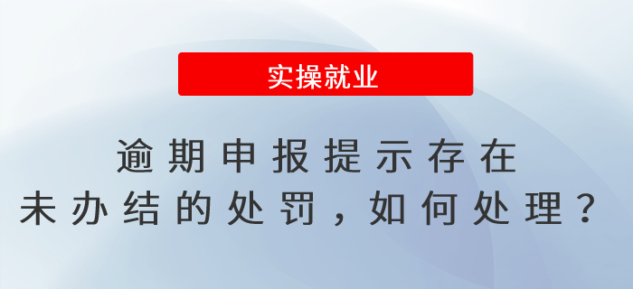 逾期申報(bào)提示存在未辦結(jié)的處罰，如何處理,？