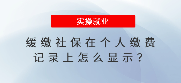 緩繳社保在個(gè)人繳費(fèi)記錄上怎么顯示,？影響享受其他待遇嗎？