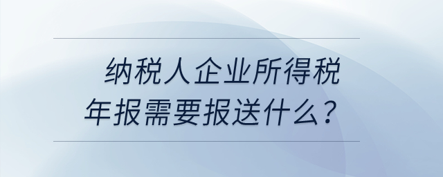 納稅人企業(yè)所得稅年報(bào)需要報(bào)送什么？