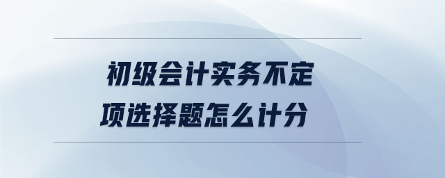 初級會計實務(wù)不定項選擇題怎么計分