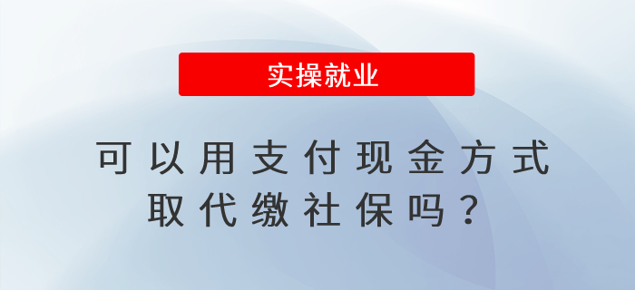 可以用支付現(xiàn)金方式取代繳社保嗎,？