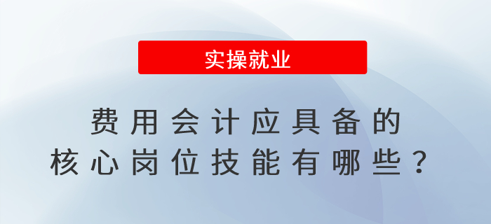 費用會計應(yīng)具備的核心崗位技能有哪些,？