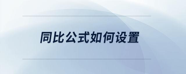 同比公式如何設(shè)置,？