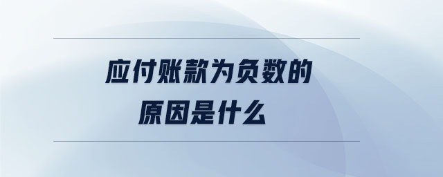 應(yīng)付賬款為負(fù)數(shù)的原因是什么