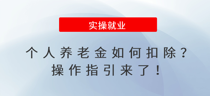 個人養(yǎng)老金如何扣除,？操作指引來了！