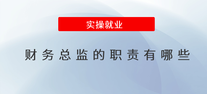 財務(wù)總監(jiān)的職責(zé)有哪些？