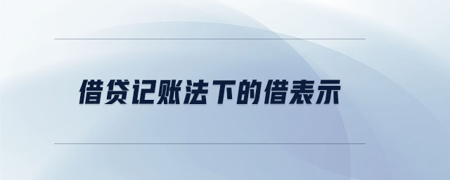 借貸記賬法下的借表示