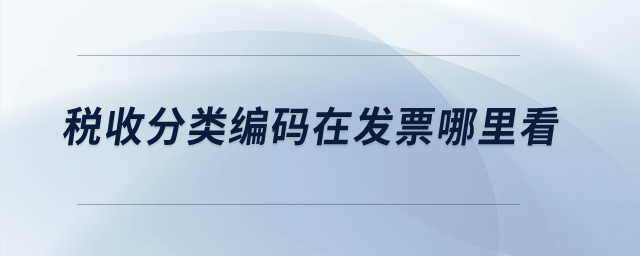 稅收分類編碼在發(fā)票哪里看,？