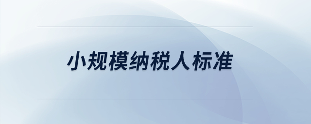 小規(guī)模納稅人標(biāo)準(zhǔn),？