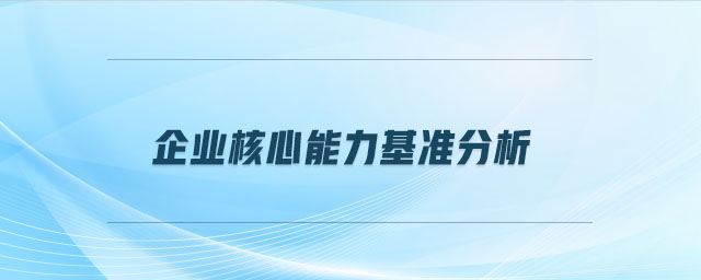 企業(yè)核心能力基準(zhǔn)分析