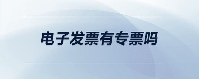電子發(fā)票有專票嗎,？