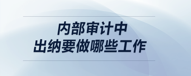 內(nèi)部審計(jì)中出納要做哪些工作,？