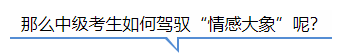 中級會計 那么如何在備考中控制住“情感大象”呢,？