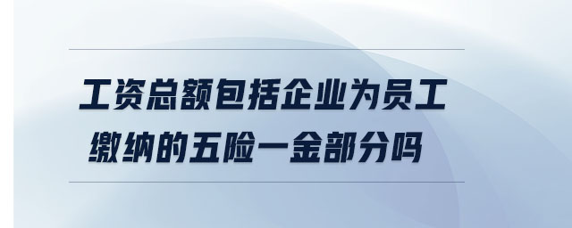 工資總額包括企業(yè)為員工繳納的五險(xiǎn)一金部分嗎