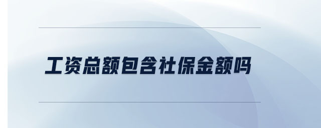 工資總額包含社保金額嗎