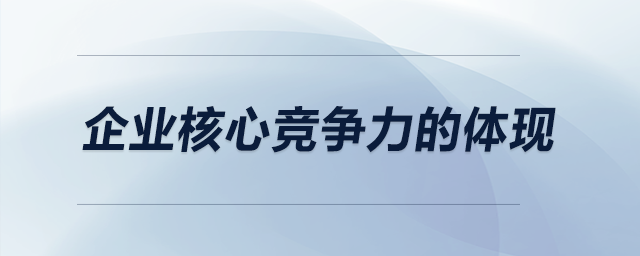 企業(yè)核心競(jìng)爭(zhēng)力的體現(xiàn)