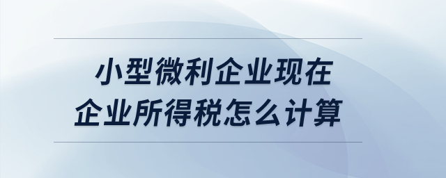 小型微利企業(yè)現(xiàn)在企業(yè)所得稅怎么計算,？