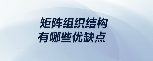 矩陣組織結構有哪些優(yōu)缺點