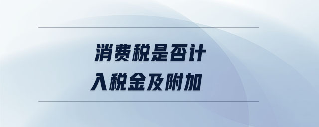 消費稅是否計入稅金及附加