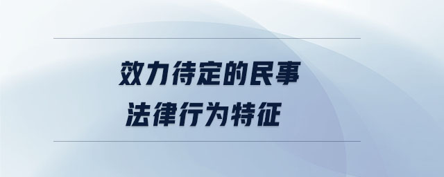 效力待定的民事法律行為特征