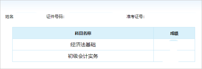 初級(jí)會(huì)計(jì)成績(jī)查詢(xún)第四步