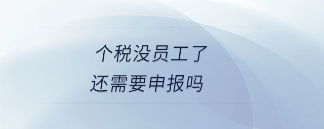 個稅沒員工了還需要申報嗎