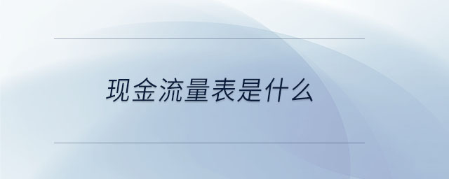 現(xiàn)金流量表是什么