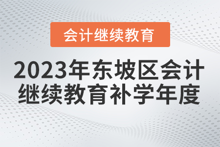 2023年四川省東坡區(qū)會(huì)計(jì)繼續(xù)教育補(bǔ)學(xué)年度