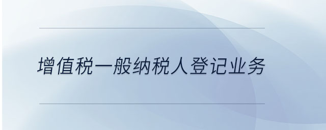 增值稅一般納稅人登記業(yè)務(wù)