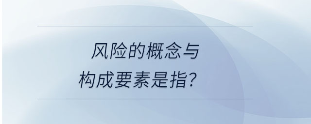 風(fēng)險(xiǎn)的概念與構(gòu)成要素是指？