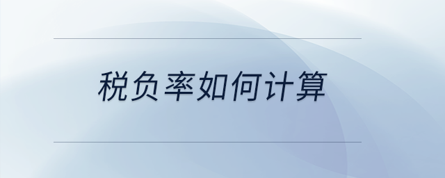 稅負率如何計算？