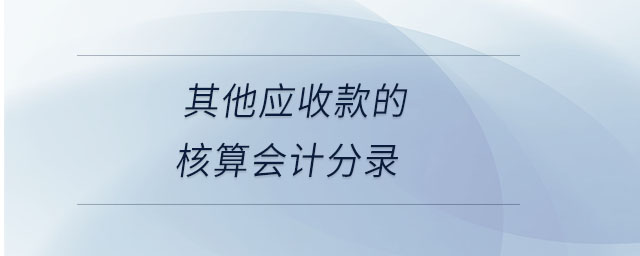 其他應(yīng)收款的核算會計分錄