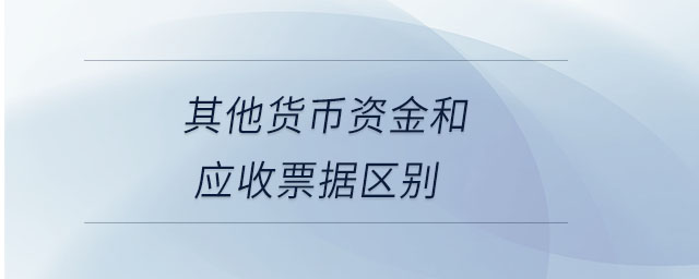 其他貨幣資金和應(yīng)收票據(jù)區(qū)別