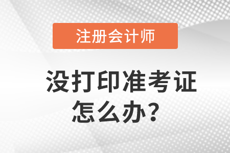 2023年注冊(cè)會(huì)計(jì)師考試準(zhǔn)考證沒(méi)打印怎么辦？