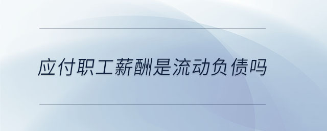 應(yīng)付職工薪酬是流動(dòng)負(fù)債嗎