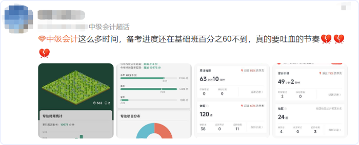 中級會計微博網(wǎng)友備考進度3