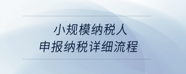 小規(guī)模納稅人申報(bào)納稅詳細(xì)流程？