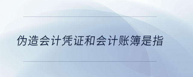 偽造會計憑證和會計賬簿是指