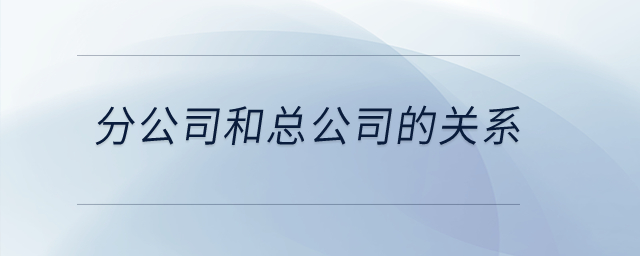 分公司和總公司的關(guān)系？