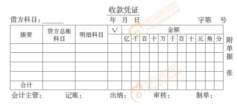 初級(jí)會(huì)計(jì)收款憑證