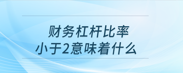 財務杠桿比率小于2意味著什么