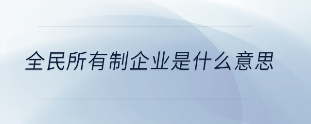 全民所有制企業(yè)是什么意思,？