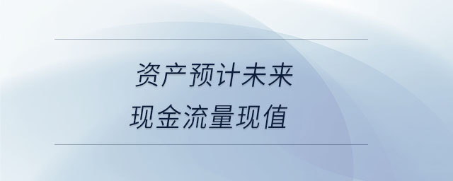 資產(chǎn)預(yù)計未來現(xiàn)金流量現(xiàn)值