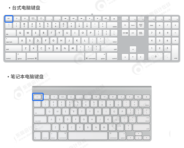 中級會計鍵盤中左上角的【Esc】完成清除