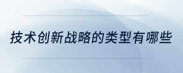 技術創(chuàng)新戰(zhàn)略的類型有哪些